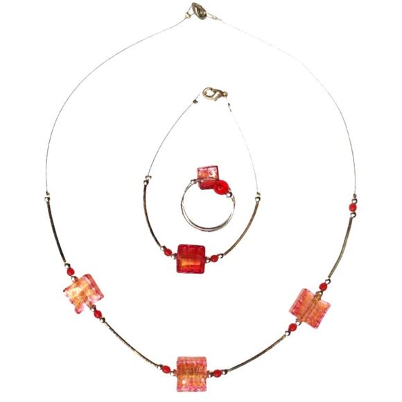 Silver Beaded Jewelry Set - Picture 6 of 10